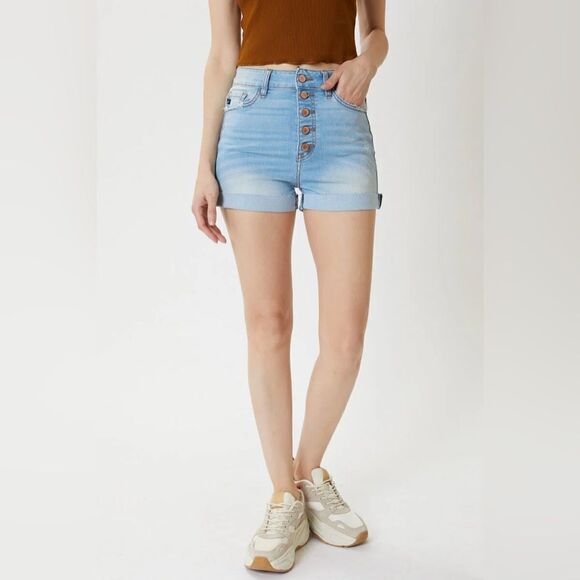 KanCan Jess Ultra High Rise Shorts - Picture 1 of 16